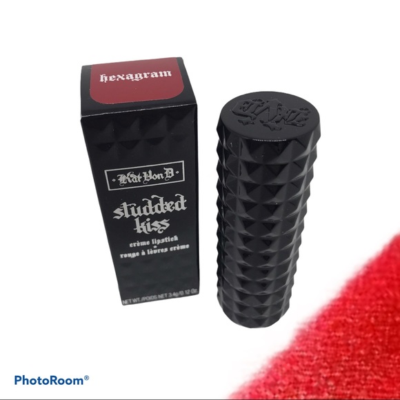 KVD STUDDED KISS CRÈME LIPSTICK HEXAGRAM RED GOTH - Picture 7 of 9